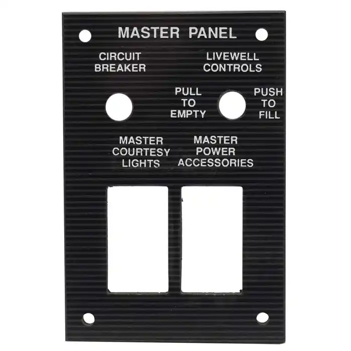 Bass Cat Boat Blank Master Switch Panel | 3 x 4 1/2 Inch Striped Final Sale