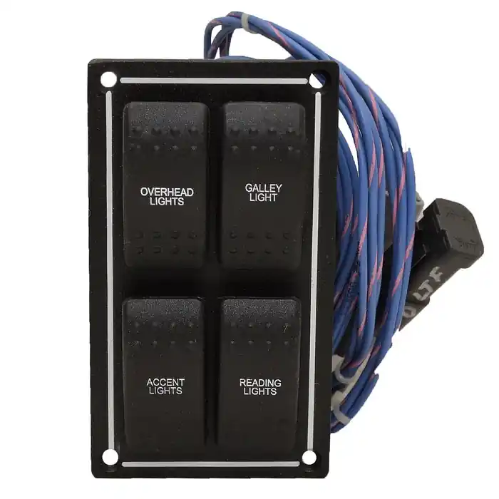 Express Delivery Pacer Boat Switch Panel SP-3309680 | Pursuit Lighting 20A 12V Black
