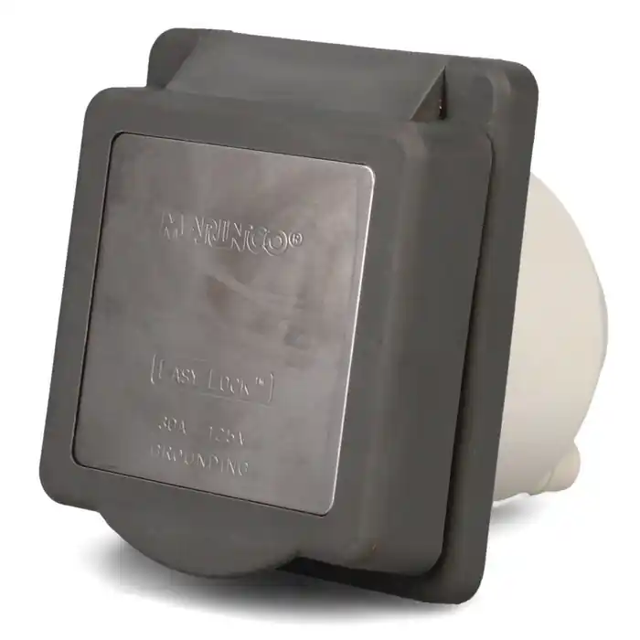 Final Sale Marinco Boat Shore Power Inlet 301EL-B.GRAY.RV | Easy Lock 125V 30A