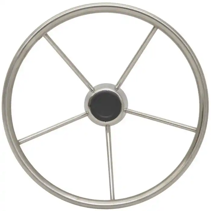 Fan Favorite Boat Steering Wheel 1525 | Stainless Steel 15 Inch 5 Spoke