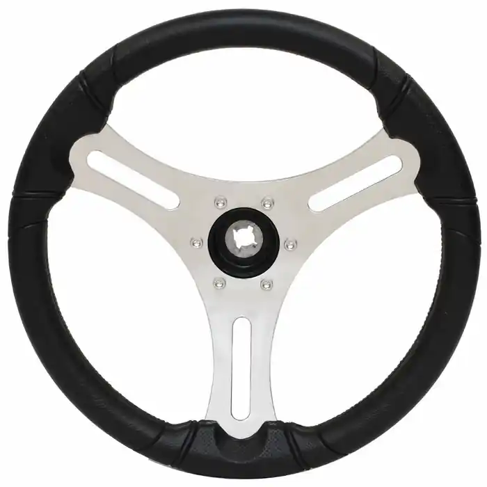 Hassle-Free Returns Schmitt Boat Steering Wheel PU-035101 | Mako Torcello 14 Inch Black