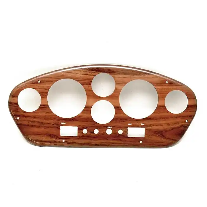 Boat Blank Gauge Panel | 16 1/4 x 7 1/8 Inch Woodgrain Plastic Big Sale