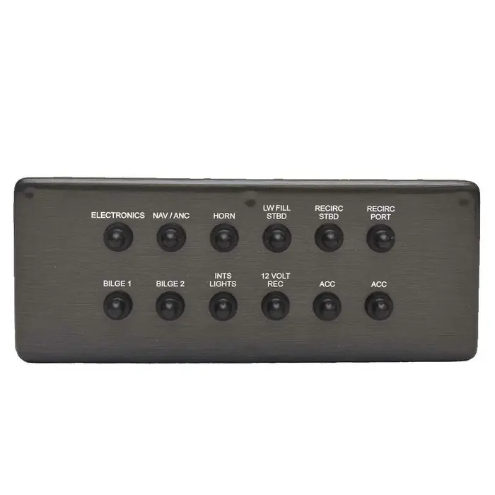 Special Offer Stratos Boat Circuit Breaker Panel 7KE144 | Gray Glossy Plastic