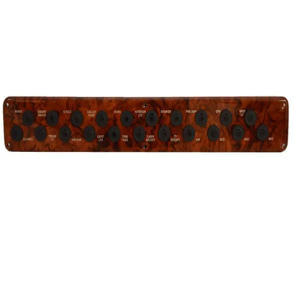 Rinker Boat Breaker Switch Panel 46132-B | 270 Woodgrain 17 1/2 Inch Place Order