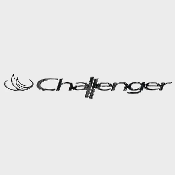 Express Delivery Challenger Boat Raised Decal 13515-001-00 | Silver Logo Sticker