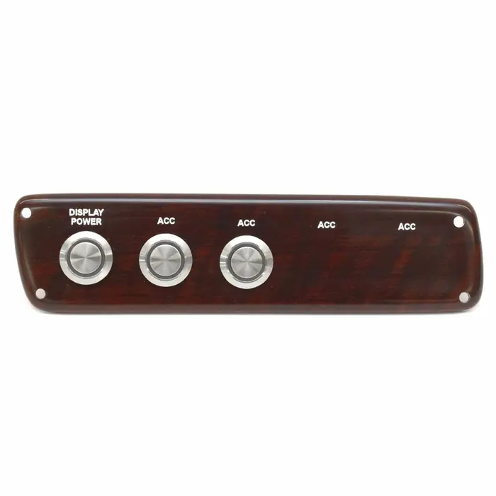 Viaggio Boat Switch Panel F33600217118MD | 7 1/2 x 2 Inch Mahogany Authentic