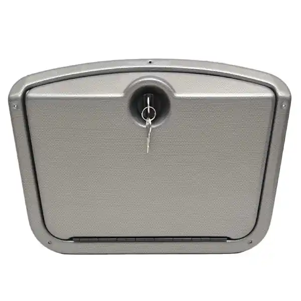 Bargain Rinker Boat Glove Box Door 206712E | 276 Gold / Silver Locking