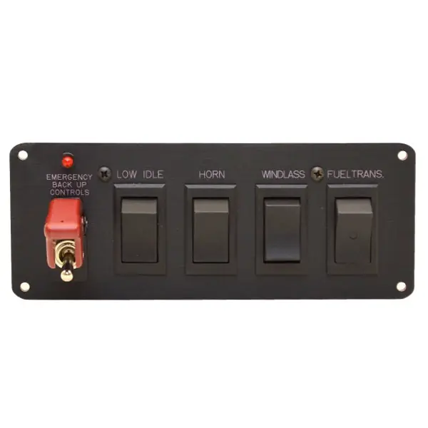 Professional Grade Ocean Yachts Boat Switch Panel N-04-575001 | 7 1/2 Inch Black Plastic