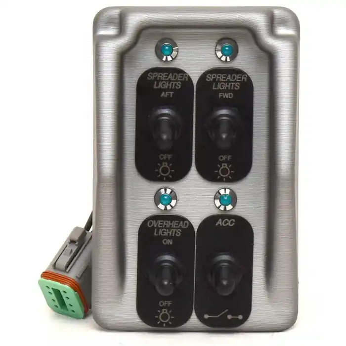 Triton Boat Toggle Switch Panel TR151P03352 | 260 LTS Metallic Silver Plastic Same Day Shipping