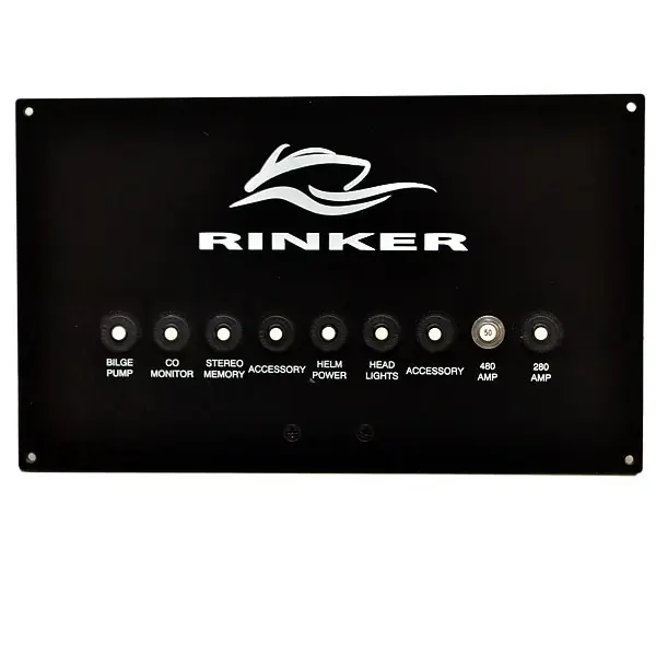 Exclusive Rinker Boat Breaker Button Panel 48091 | 240 Captiva Black Plastic