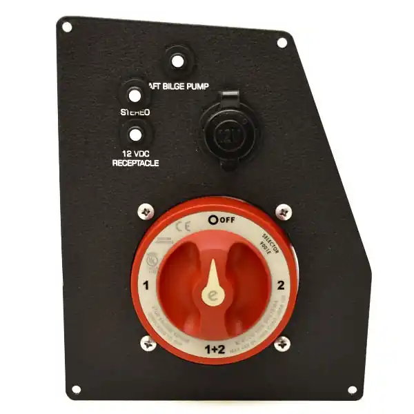 Fresh Stock Wellcraft Boat Battery Switch Panel 025-3551 | Black Aluminum