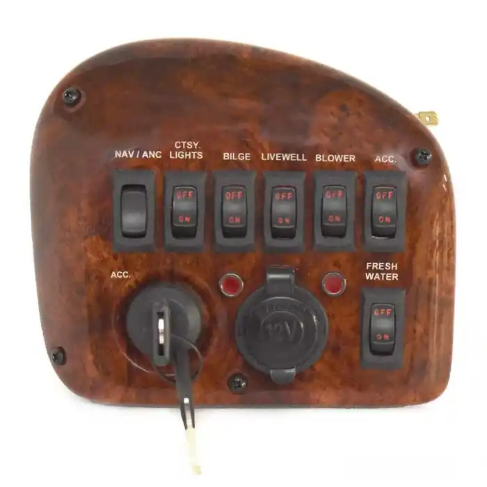 Must Have Tracker Boat Ignition Switch Panel | Woodgrain