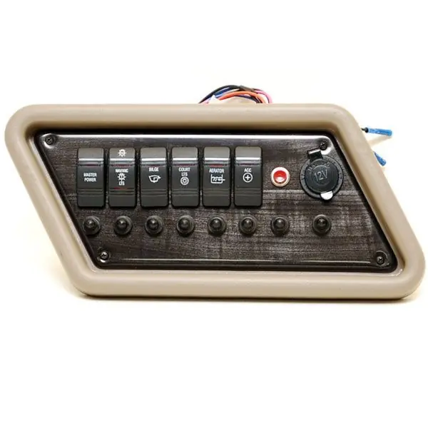 Popular Stratos Boat Rocker Switch Panel 87021910 | w/ 12V and Breakers