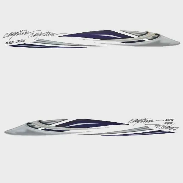Rinker Boat Graphic Decals 218615 | 282 Captiva Gray Stickers (Kit) Flash Sale