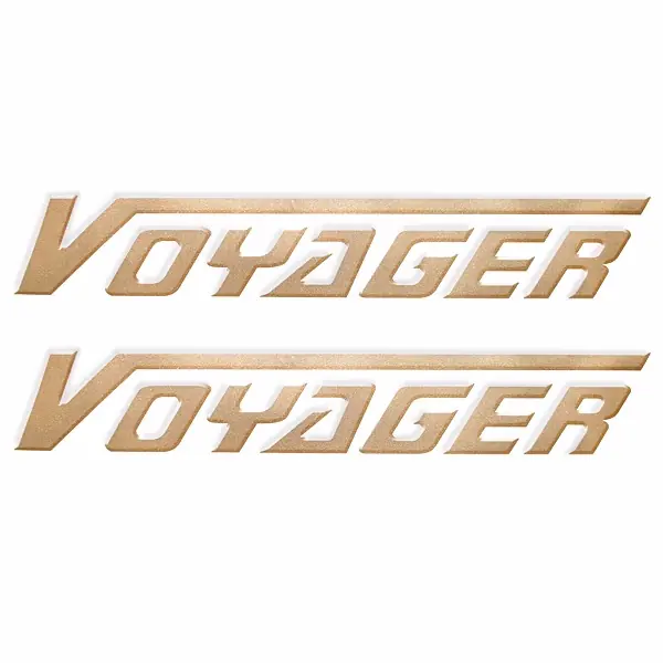 Get Yours Misty Harbor Pontoons Boat Decals | Voyager Gold Logo Stickers (Pair)
