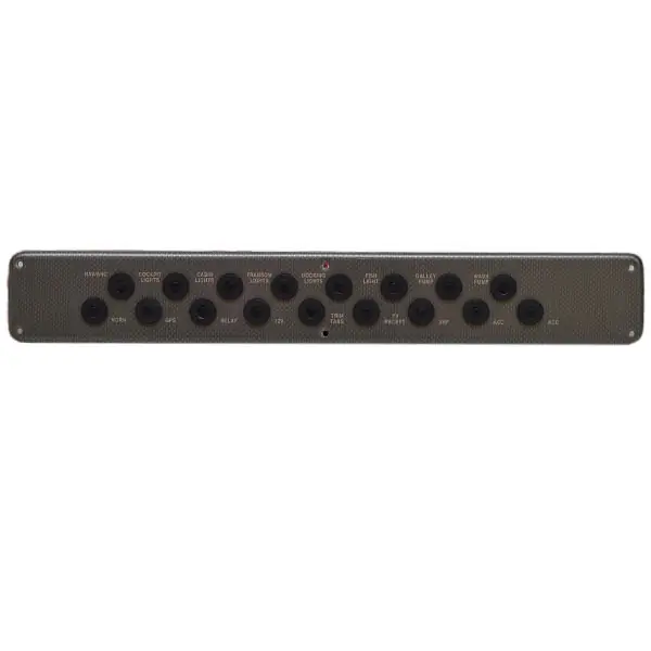Handmade Rinker Boat Breaker Panel | 230 D3 Gray / Gold 17 1/2 x 2 1/2 Inch