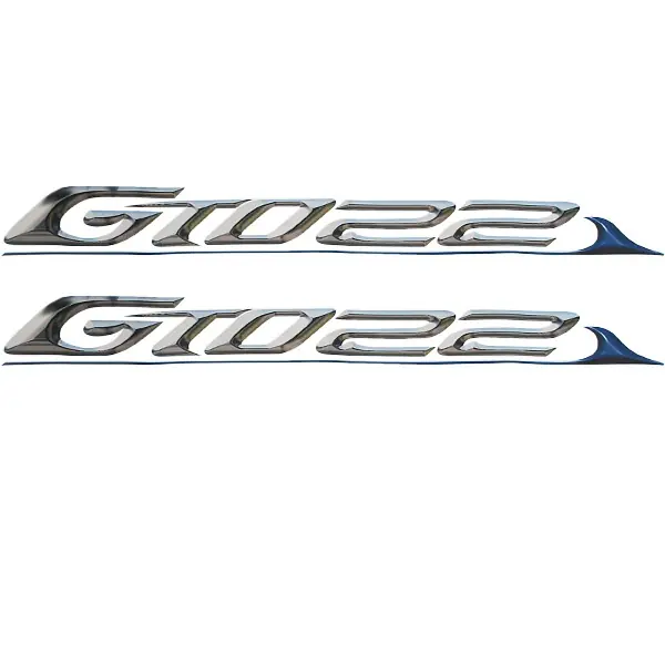 Gekko Boat Decal Sticker | 33 x 3 1/2 Mirrored Silver Navy Blue (PAIR) Don’t Miss Out
