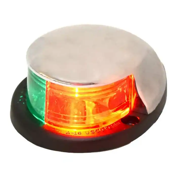 New Arrival Perko Boat Bi-Color Bow Light 0227000CHR | Horizontal 12V Chrome