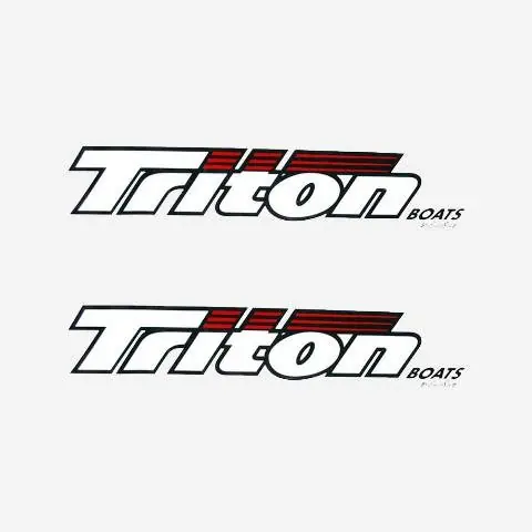 Buy Today Triton Boat Decal 1896842 | White Logo Stickers (Pair)