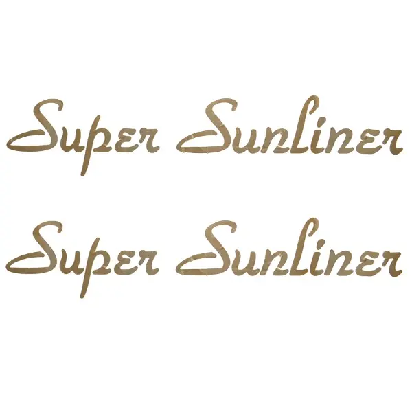Harris Pontoon Boat Decal Stickers | Super Sunliner Gold (Pair) Best Seller