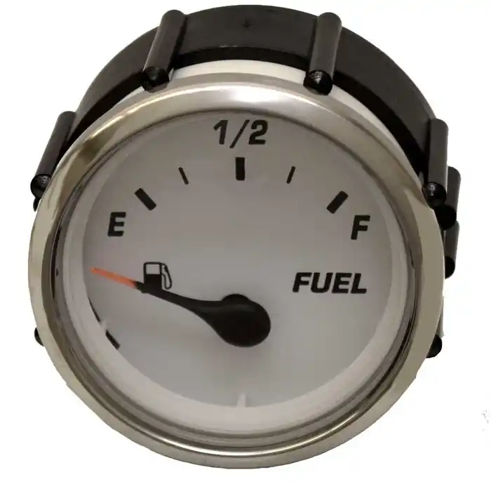 Handmade Larson Boat Fuel Gauge 2266-5003 | Faria GP5003A 2 Inch Silver White