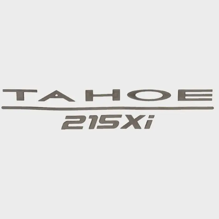 Fan Favorite Tahoe Boat Raised Emblem Decal 302568 | 215 Xi Gunmetal Sticker 14 Inch