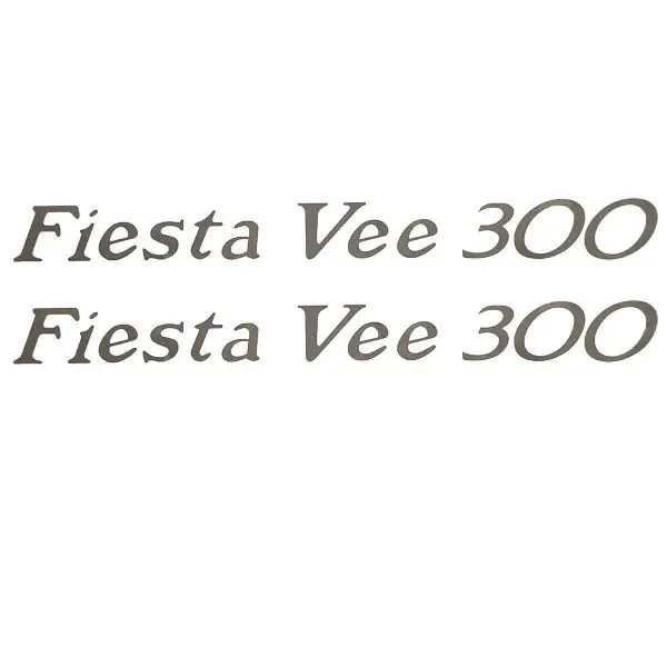 Time-Limited Rinker Boat Brand Decal | Fiesta Vee 300 Metallic Silver (Pair)