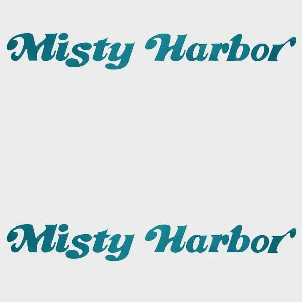 Today Only Misty Harbor Boat Decals | Teal Logo Stickers (Pair)