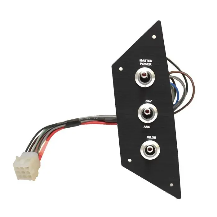 Crestliner Boat Toggle Switch Panel 2339592 | Bass Hawk Black Acrylic Seasonal Sale