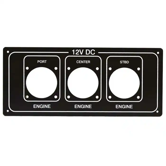 Sea Ray Boat Blank Battery Switch Panel 2294059 | Black Aluminum While Supplies Last