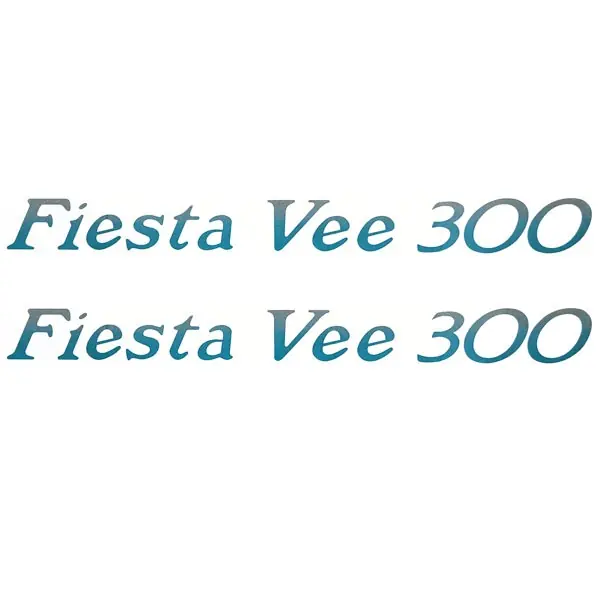 New Arrival Rinker Boat Brand Decal | Fiesta Vee 300 Silver / Teal (Pair)