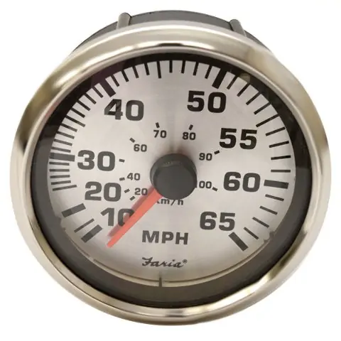 Faria Boat Speedometer SEK638A | Lund 3 1/4 Inch Spun Silver Popular