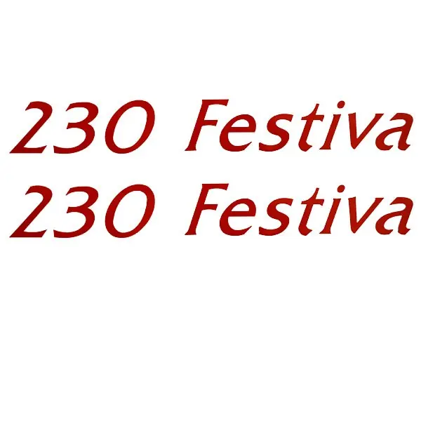 Seasonal Sale Rinker Boat Brand Decal | 230 Festiva 20 x 2 3/4 Inch Red (Pair)