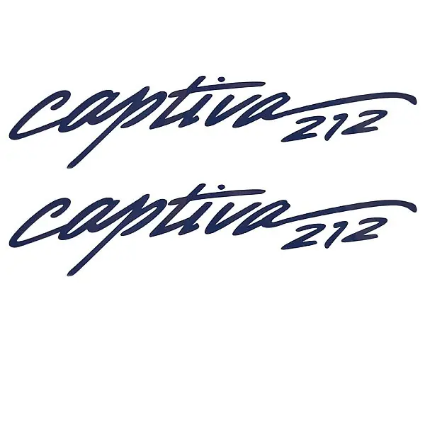 Rinker Boat Brand Decal | 212 Captiva Navy Blue 27 x 5 1/2 Inch (Pair) Original