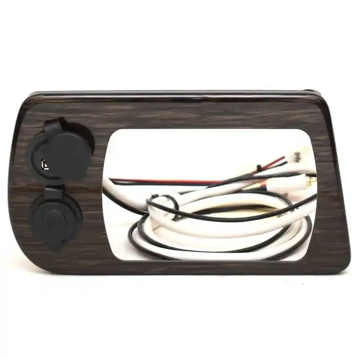 Premium Lowe Boat Blank Radio Panel 2280209 | 9 1/8 x 5 Inch Woodgrain