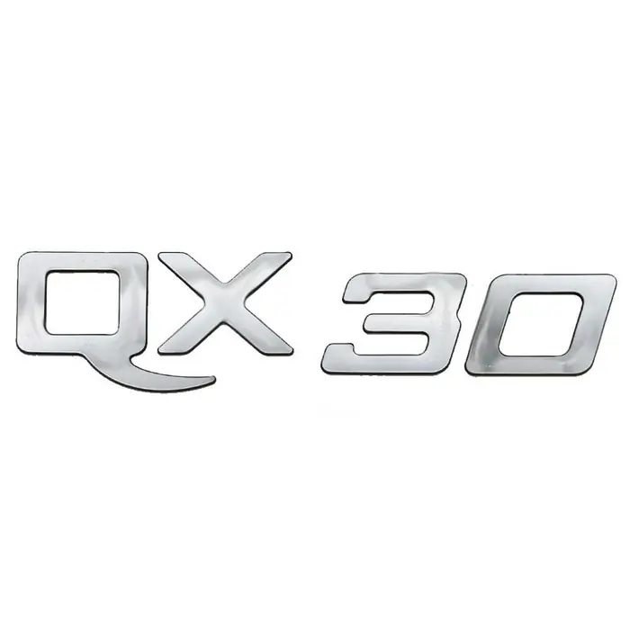 Luxury Bennington Boats Raised Decal | QX 30 Silver 10 1/8 x 2 3/8 Inch