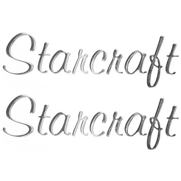 Time-Limited Starcraft Boat Raised Decals | Silver 13 1/2 x 4 Inch (Pair)