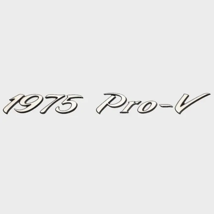Lund Boat Raised Decal 149257-01 | 1975 Pro V Silver Black 16 3/4 Inch One Day Deal