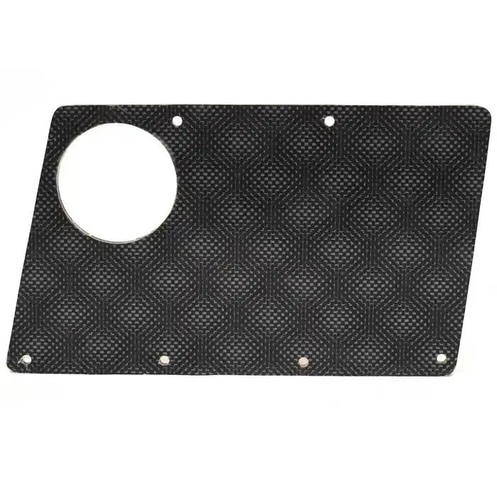 Bass Cat Boat Blank Gauge Panel | 8 x 5 Inch Black Faux Carbon Fiber While Supplies Last