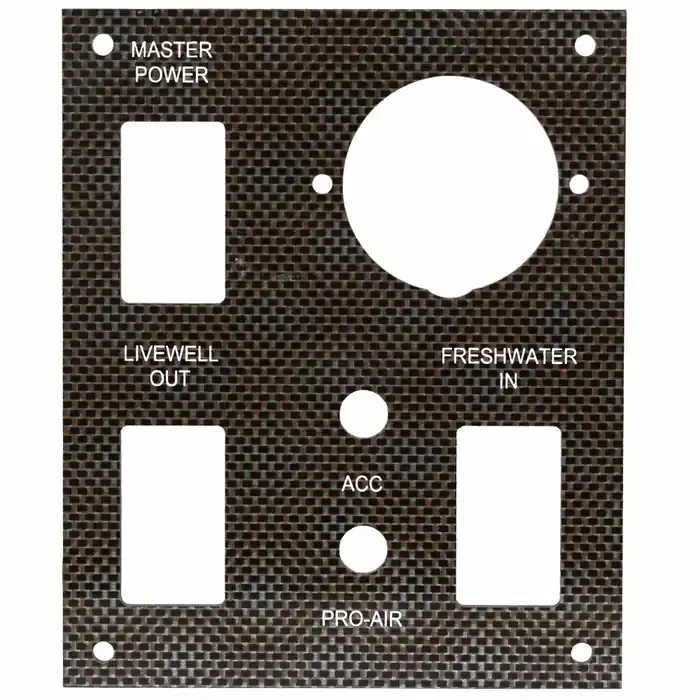 Modern Bass Cat Boat Blank Switch Panel | Master Power Livewell Brick