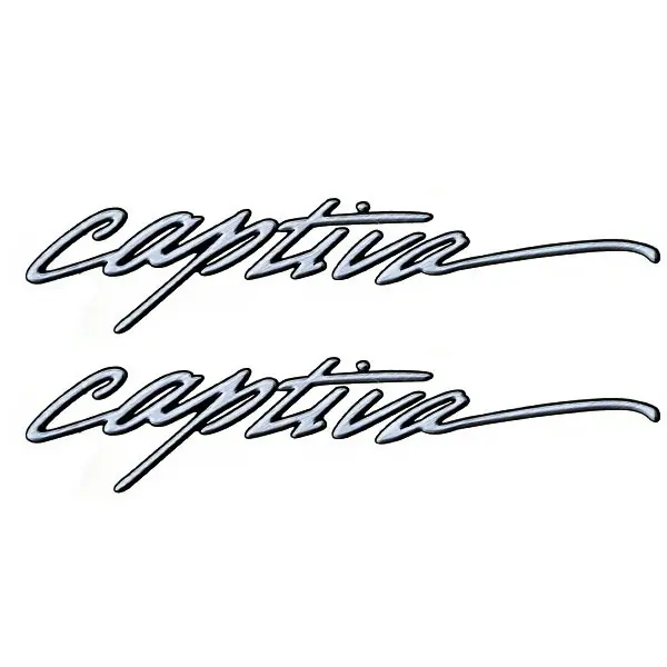 In Demand Rinker Boat Decals | Captiva 19 3/8 x 4 1/2 Inch Black White Gray Pair