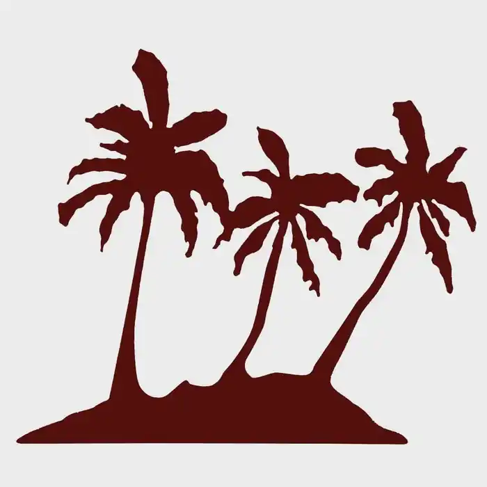 Free Returns Palm Beach Boat Graphic Tree Decal | Maroon 16 3/4 x 14 1/2 Inch