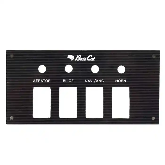 While Supplies Last Bass Cat Boat Blank Switch Panel | Striped 7 1/4 x 3 1/2 Inch