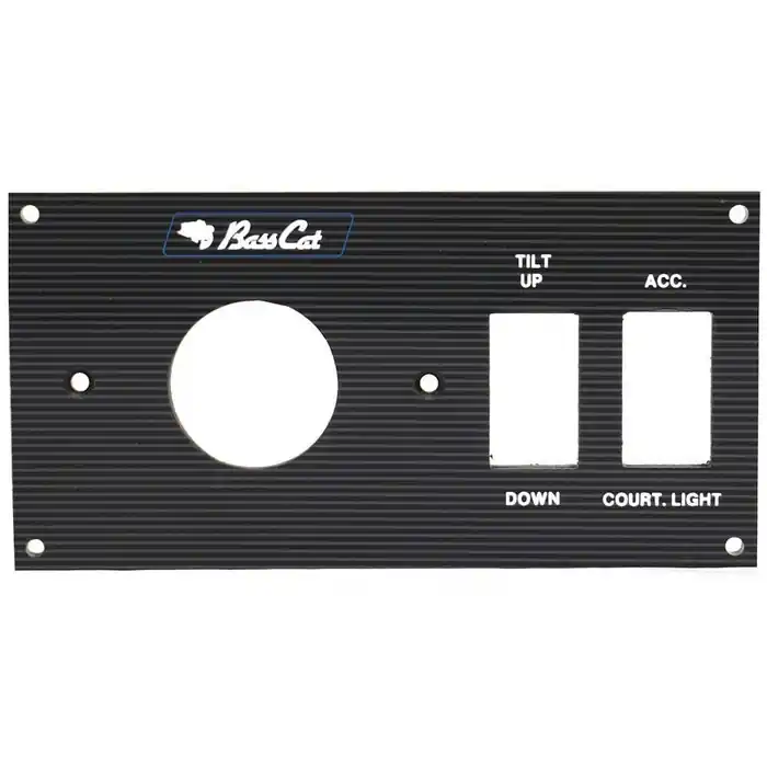 Bass Cat Boat Blank Switch Panel | Tilt Accessory Black w/ Lines Buy Direct