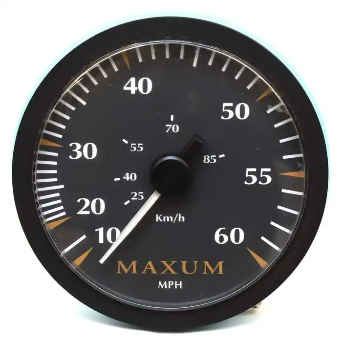Faria Beede Boat Speedometer Gauge SE9746A | 4 3/8 Inch Maxum 60 KMPH Latest
