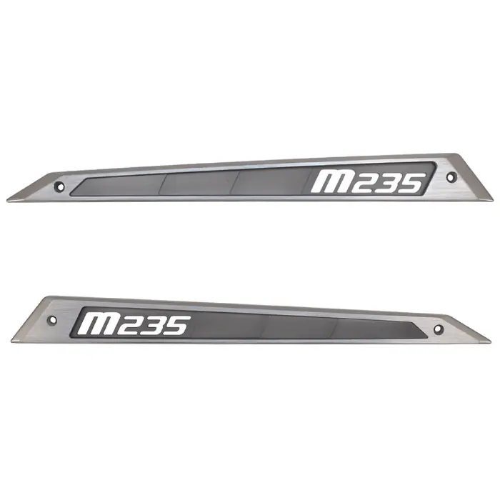 Malibu Boat Windshield Accent Plates | M235 Gray Aluminum (Set of 2) Popular