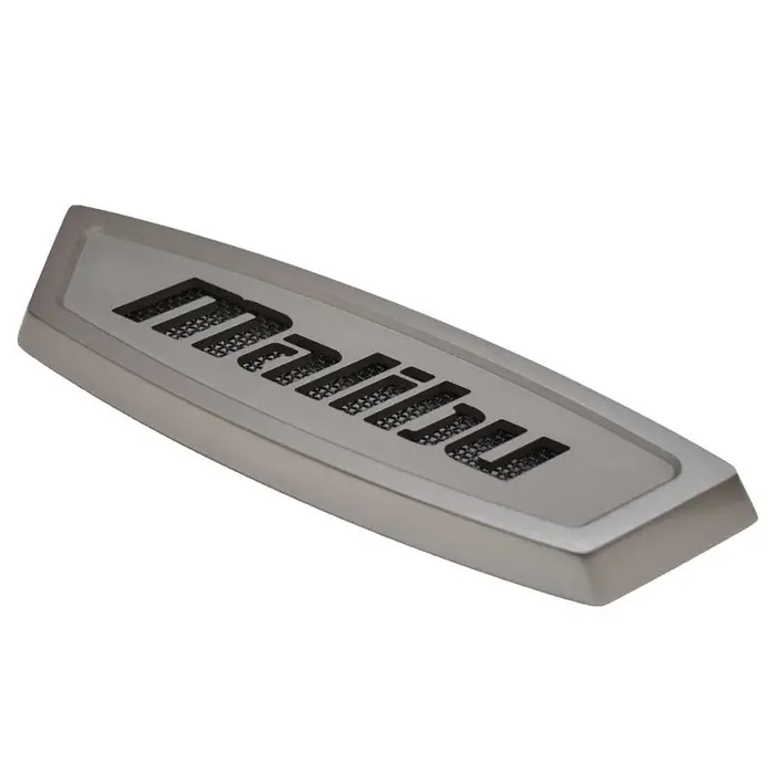 Malibu Boat Backlight Cover 5542907 | Logo Accent 9 x 2 Inch Silver Clearance