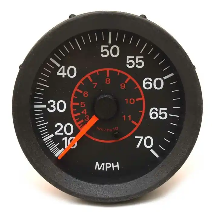BRP Marine Boat Speedometer Gauge 174819 | 3 1/4 Inch Black Red Exclusive