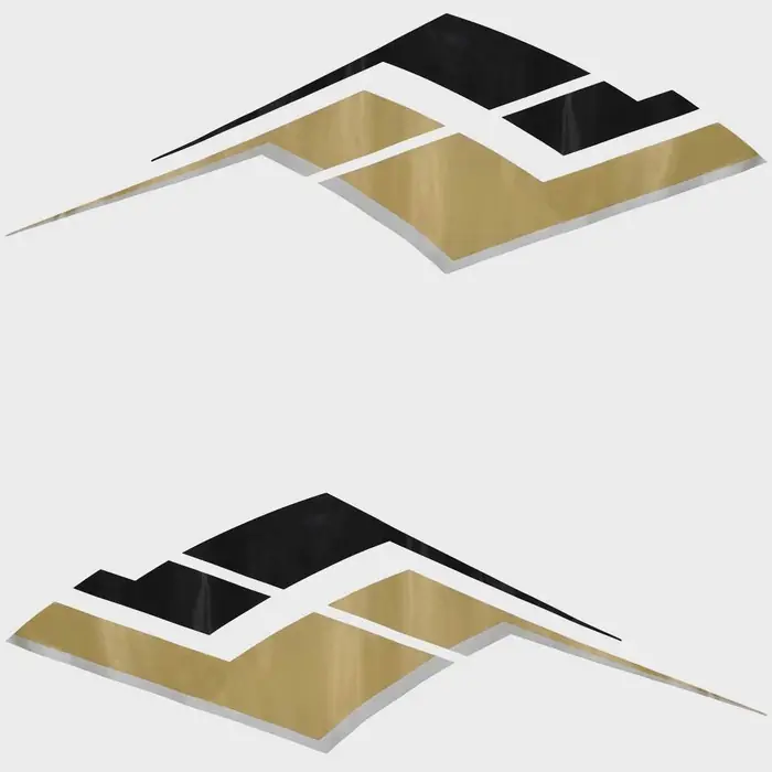 Shop Now Escape Pontoon Boat Decals 8161172 | Black Gold Stickers (Set of 2)