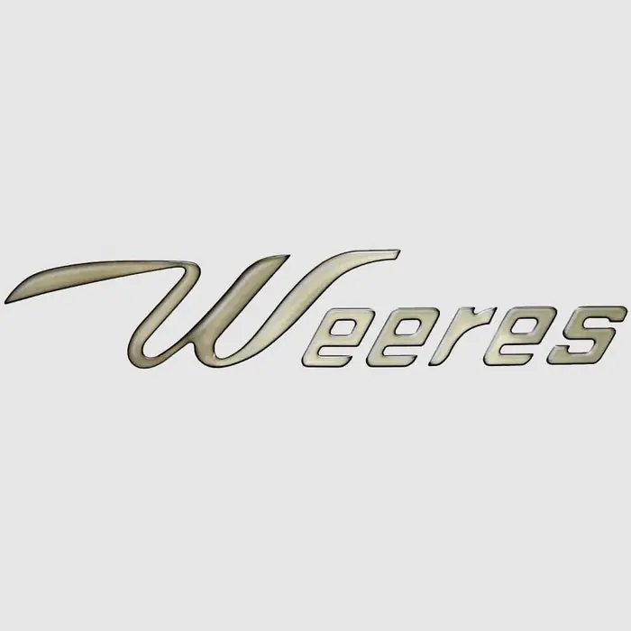 Last Chance Weeres Pontoon Boat Raised Decal 138757 | Silver Logo Sticker
